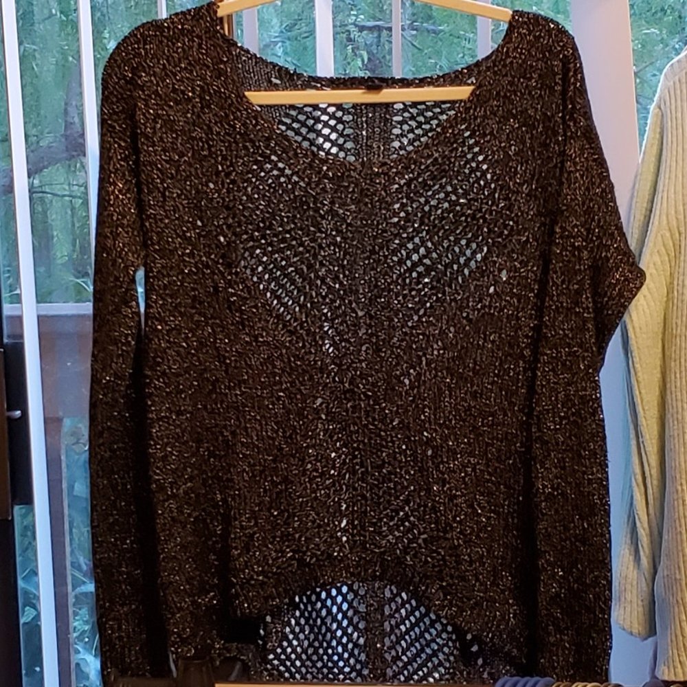Rock & Republic Black Sweater in L